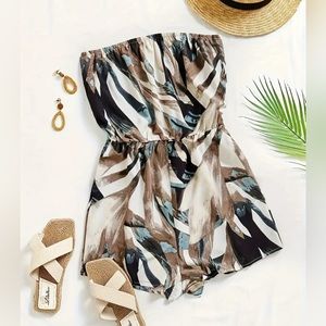 Women's Tropical Sleeveless Romper